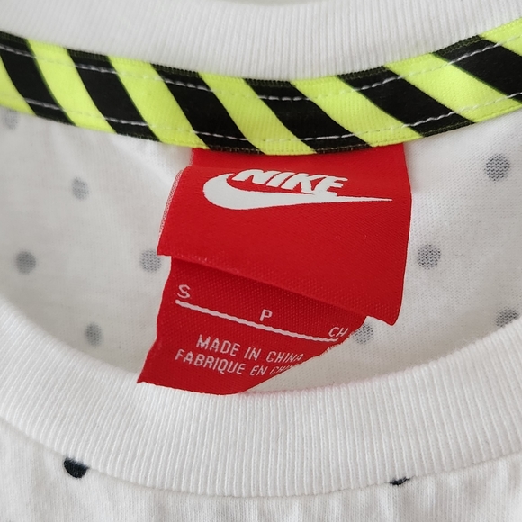 Nike Top Polka Dot Crop Top Muscle Tank Whote Small - Picture 5 of 5